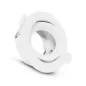 Support Spot Encastrable Plafond Rond Orientable 45° Blanc Ø90 mm