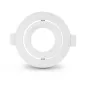 Support Spot Encastrable Plafond Rond Orientable 45° Blanc Ø90 mm