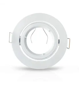 Support de Spot LED Blanc Orientable 45° IP20 Ø95mm - perçage Ø80mm