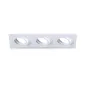 Support de Spot LED Encastrable Triple Orientable 30° IP20 Blanc 258x93mm - perçage 240x80mm