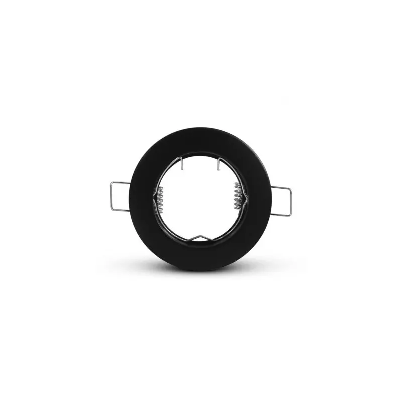 Support Spot Encastrable Plafond Rond Noir Ø78 mm