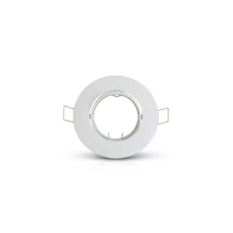 Support de Spot LED Encastrable Orientable 45° Blanc IP20 Ø92mm - perçage Ø75mm