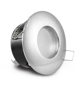 Support de Spot LED Chrome Etanche IP65 IK08 Ø84mm - perçage Ø70mm