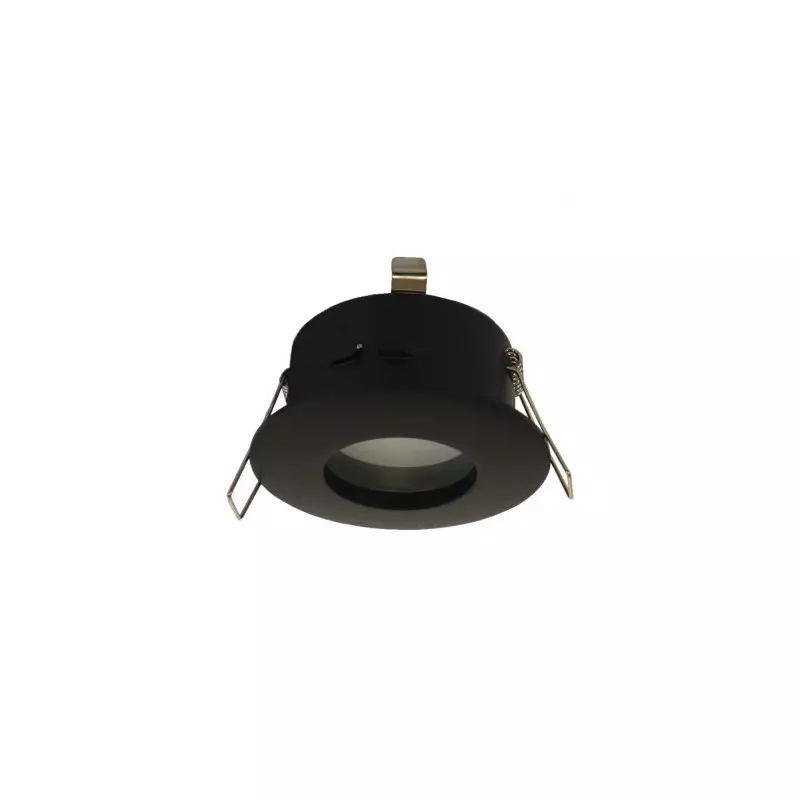 Support de Spot LED Encastrable GU10 Noir Etanche IP65 IK08 Ø84mm - perçage Ø70mm