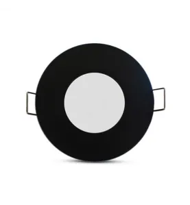 Support de Spot LED Encastrable GU10 Noir Etanche IP65 IK08 Ø84mm - perçage Ø70mm