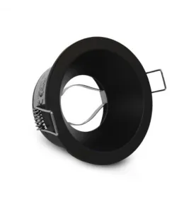 Support de Spot LED Encastrable GU10 Noir Etanche IP65 IK08 Ø85mm - perçage	Ø75 mm