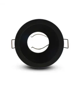 Support de Spot LED Encastrable GU10 Noir Etanche IP65 IK08 Ø85mm - perçage	Ø75 mm