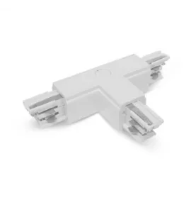 Connecteur Triphase Forme T Circuit Intérieur Droit Blanc