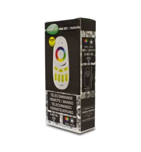 Télécommande pour Luminaire LED RF 4 Zones 120x52mm IP20 RGB+W