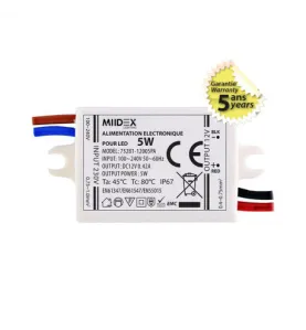 Alimentation pour LED 5W 12V DC