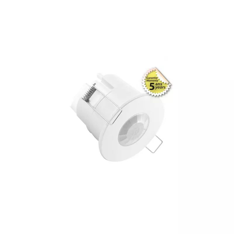 Détecteur LED de Mouvement Encastrable AC220/240V 600W 360° Etanche IP65 Ø76mm - perçage Ø61mm