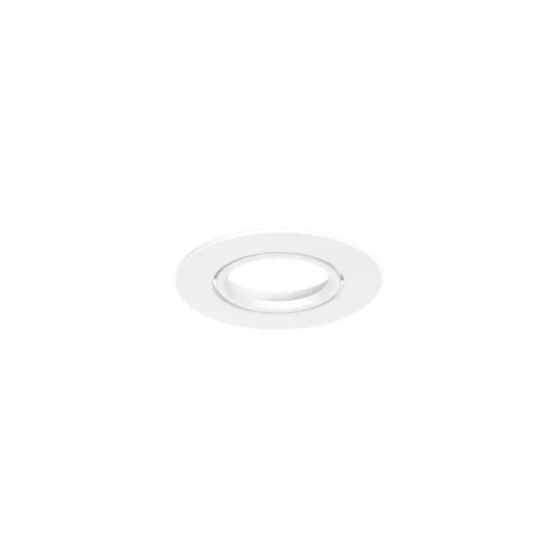 Collerette Basse Luminance Inclinable 20° IP20 Ø82mm Blanc Rond