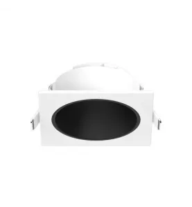 Collerette Basse Luminance IP20 82mmx82mm Blanc/Noir - perçage