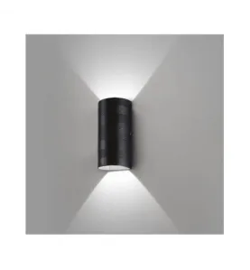 Applique Murale LED 2x5W Cylindrique 4000K Gris IP54