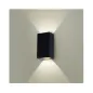 Applique Murale LED 2x5W 690lm Rectangulaire 3000K Gris IP54