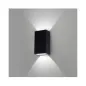 Applique Murale LED 2x5W 2x345lm Rectangulaire Blanc Naturel 4000K Gris IP54