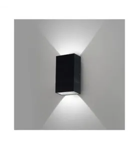 Applique Murale LED 2x5W 2x345lm Rectangulaire Blanc Naturel 4000K Gris IP54