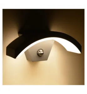 Applique Murale LED 8W 360lm Détecteur 3000K Gris IP54