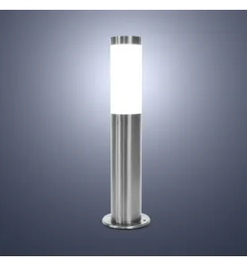 Potelet LED E27 15W Étanche IP44 IK10 Ø76mm 450mm Inox 304