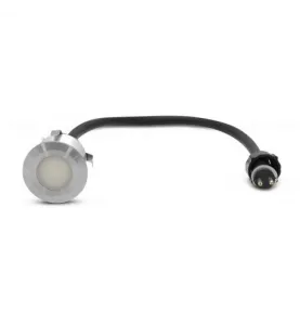 Kit Spot LED Terrasse 0,6W 12V Bleu Rond IP65 - Blanc du Jour 6000K