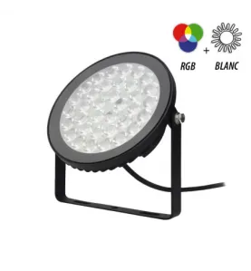 Projecteur LED 15W 1500lm 15° IP66 180mmx170mm - RGB + Blanc 2700K à 6500K