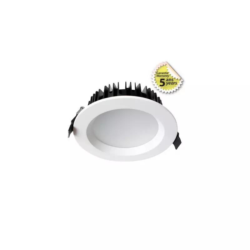 Spot LED Encastrable Blanc Rond 28W 3360lm 160° Ø221mmx64mm - Blanc Naturel 4000K