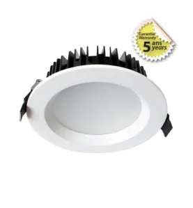 Spot LED Encastrable Blanc Rond 28W 3360lm 160° Ø221mmx64mm - Blanc Naturel 4000K