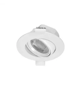 Spot LED Orientable 230V IK06 5W 500lm 60° Ø90mm IP20 Blanc - CCT 3000K-6500K perçage Ø68mm