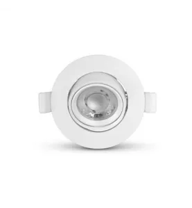 Spot LED Orientable 230V IK06 5W 500lm 60° Ø90mm IP20 Blanc - CCT 3000K-6500K perçage Ø68mm