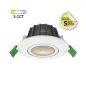 Spot LED Encastrable Dimmable AC220-230V 6W 550lm 38° Orientable à 360° Ø81mm Étanche IP65 IK08  - CCT perçage Ø68mm