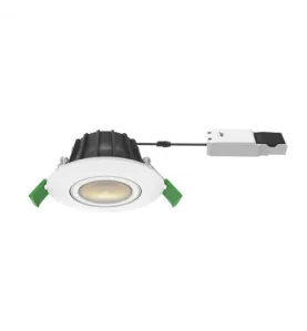 Spot LED Encastrable Dimmable AC220-230V 6W 550lm 38° Orientable à 360° Ø81mm Étanche IP65 IK08  - CCT perçage Ø68mm