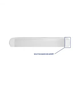 Réglette LED Salle de Bain Interrupteur ON/OFF 8W 1100lm 120° Étanche IP44 IK08 438.5mm - CCT (3000K-6000K)