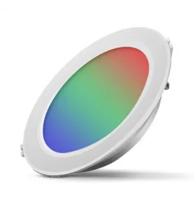 Spot LED Encastrable Dimmable AC100/240V 12W 1050lm 120°  IP40 IK06 Ø180mm - RGB+CCT (2700K à 6500K) perçage Ø143 mm