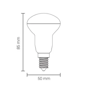 Ampoule LED E14 R50 6W 450lm (48W) 180° IP20 - Blanc Chaud 2700K