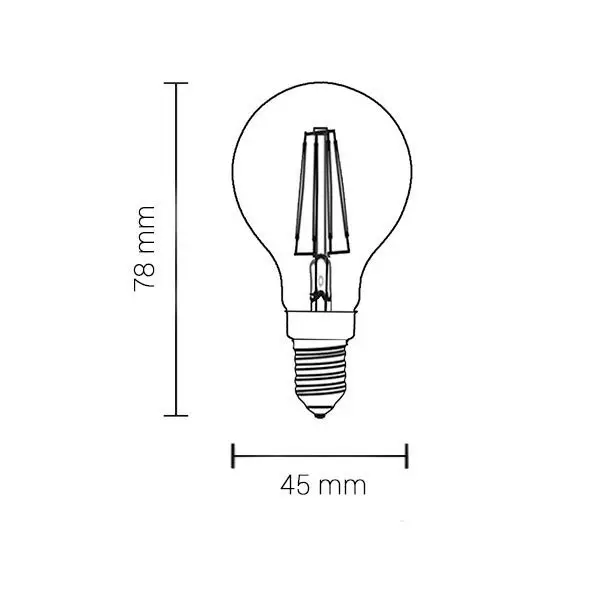 Ampoule LED 4,2W E14 C37 470lm (40W) - Blanc Naturel 4000K