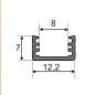 Profilé Fin Aluminium Brut 1m pour Ruban LED 8mm