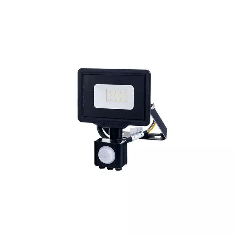 Projecteur LED à Détecteur PIR 20W 1600lm (107W) 120° Étanche IP65 Noir - Blanc Chaud 2700K