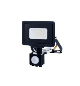 Projecteur LED à Détecteur PIR 20W 1600lm (107W) 120° Étanche IP65 Noir - Blanc Chaud 2700K