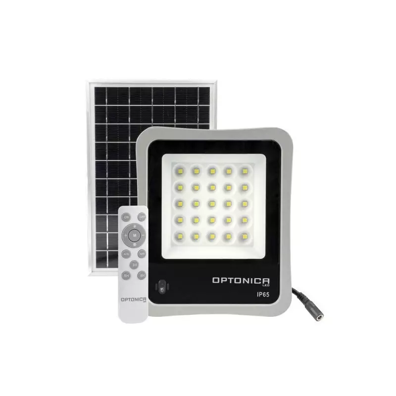 Projecteur LED avec Télécommande 8W 500lm (64W) 90° Étanche IP65 - Blanc du Jour 6000K