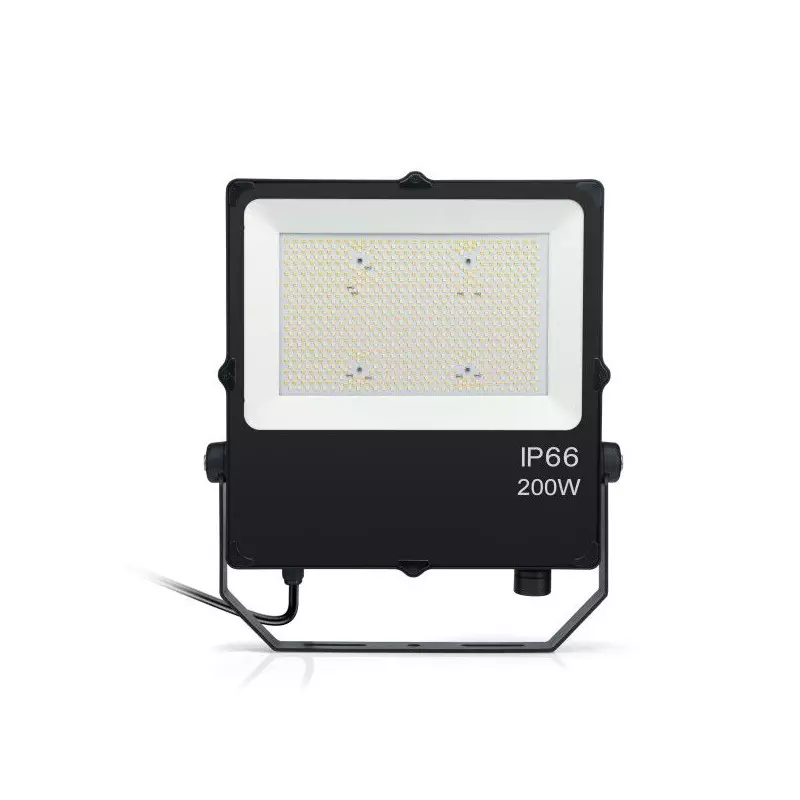 Projecteur LED 200W 20000lm (1600W) Étanche IP66 120° Noir - Blanc CCT 3000K-6000K