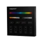 Télécommande Tactile Murale Dimmable RadioFréquence Sans Fil 4 Zones Noir - RGB+CCT B4B