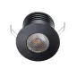 Spot LED encastrable Noir Compact 4W DC12V équivalent 30W - Blanc Chaud 3000K 380lm perçage 27mm