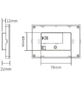 Télécommande Tactile Murale LED Dimmable RadioFréquence 4 Zones Blanc - RGB+CCT M4