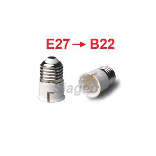 15 Pièces Adaptateur de Douille B22 vers E27, Convertisseur de Base de  Lampe, Adaptateur Douille Ampoule pour Ampoules LED et Ampoules à  Incandescence