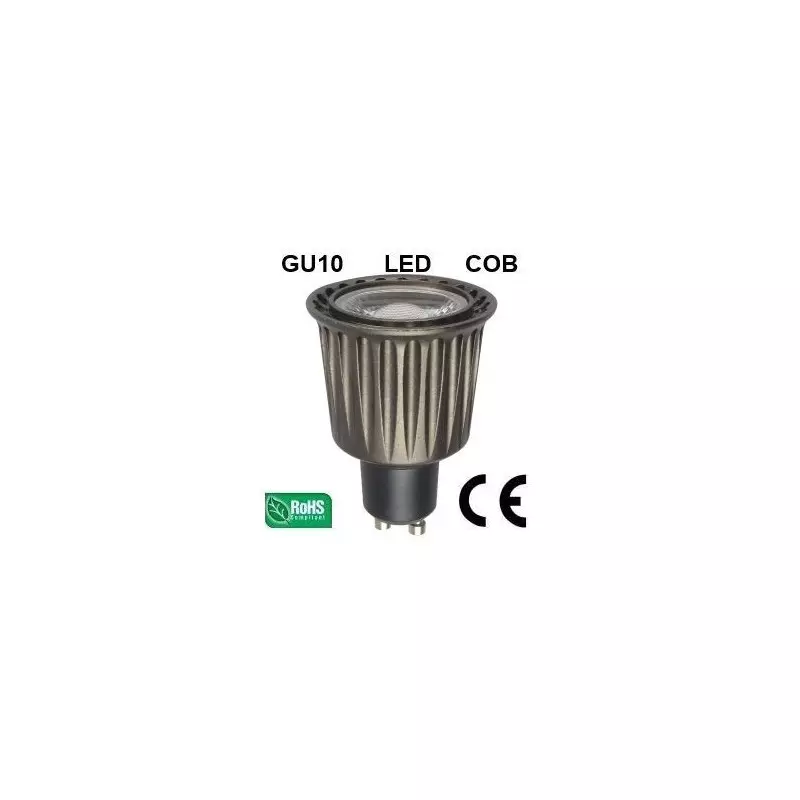 Ampoule LED GU10 COB 7W 480lm (50W) 45° - Blanc Chaud 3200K