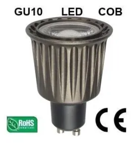 Ampoule LED GU10 COB 7W 480lm (50W) 45° - Blanc Chaud 3200K