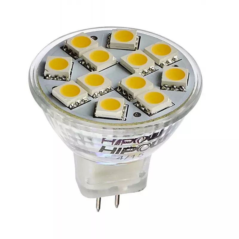 Ampoule LED GU4 MR11 12 SMD 5050 2.4W 150lm (25W) - Blanc Froid 6000K