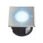 Support Spot LED Encastrable Sol Bleu 1,5W AC220-240V Étanche IP67 Carré - percage 85mm Diffuseur Dépoli