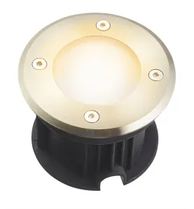 Support Spot Encastrable Sol 2W AC220-240V Étanche IP67 Rond - percage 85mm Diffuseur Dépoli - Blanc Chaud 3000K