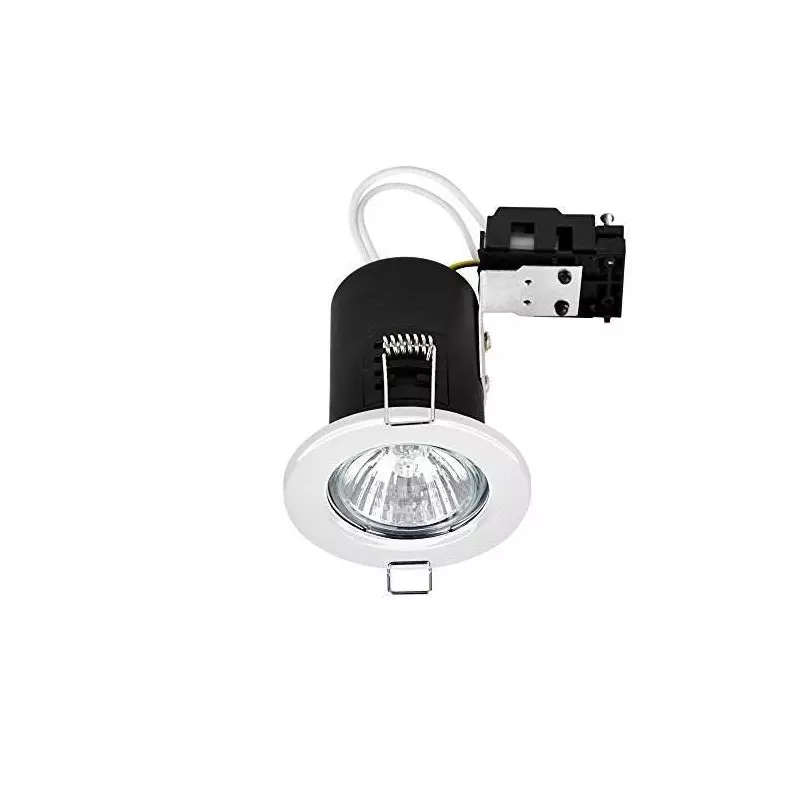 Support Spot Encastrable Faux Plafond GU10 AC220-240V Chrome Rond IP20 - perçage 68mm